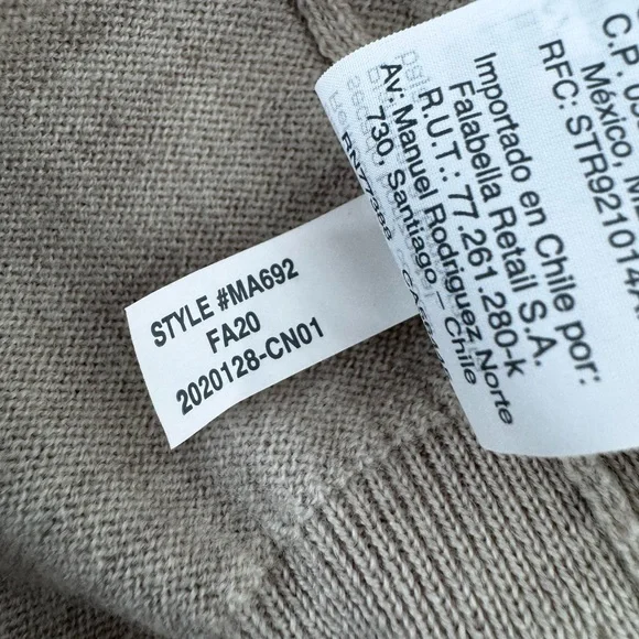 Madewell 100% Merino Wool Polo Sweater Pullover Long Sleeve Beige - Picture 4 of 4